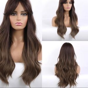 Emmor Ombre Dark Brown Wave Synthetic Hair Wigs